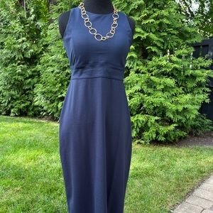 Athleta Sz S navy dress w/built in bra.